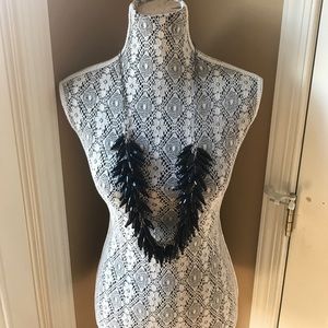 Gerard YOSCA Authentic Vintage Rare Lucite Statement Necklace Runway Black